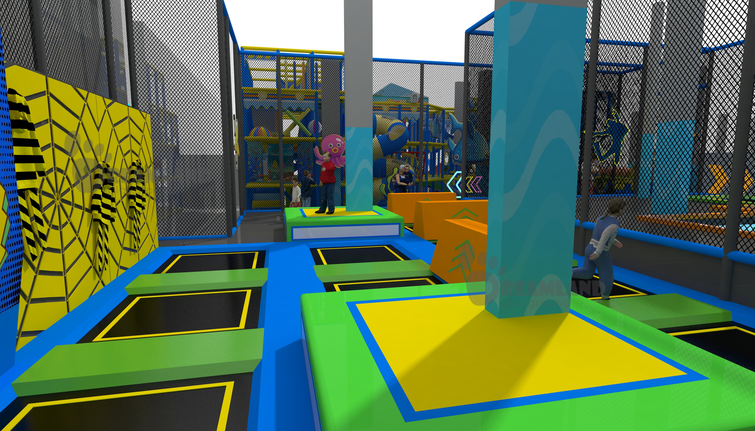 Play equipment zone layout check