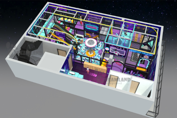 Indoor playground equipment detailed view