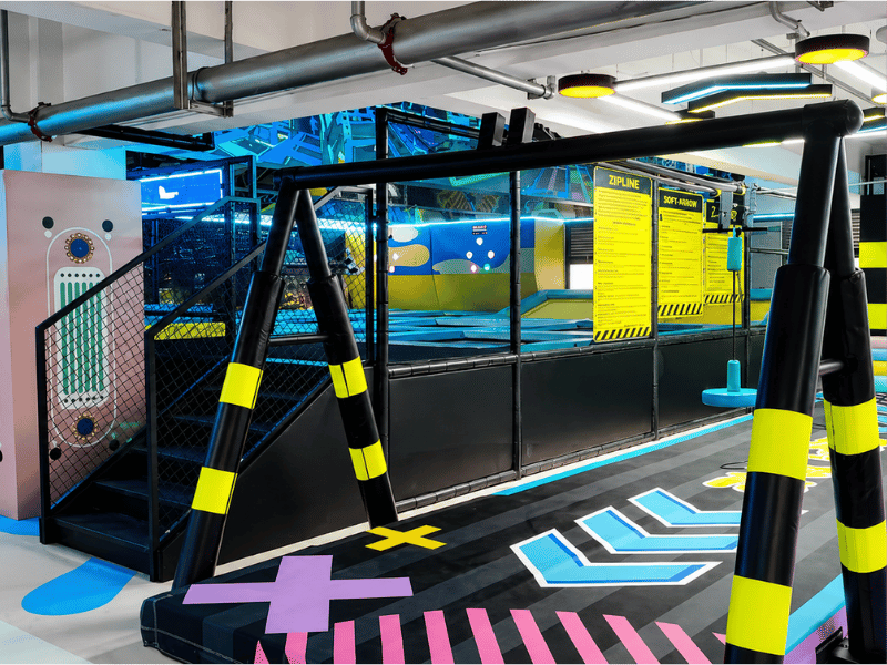 Indoor playground project pause conditions and site verification
