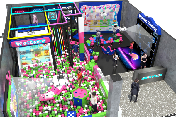 Commercial play area spatial layout