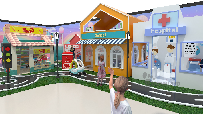 Toddler and role-play zones design layout