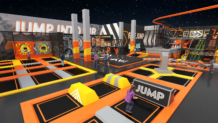 Trampoline courts