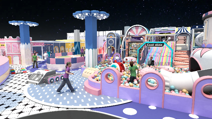 Commercial indoor playground equipment structure detail 2