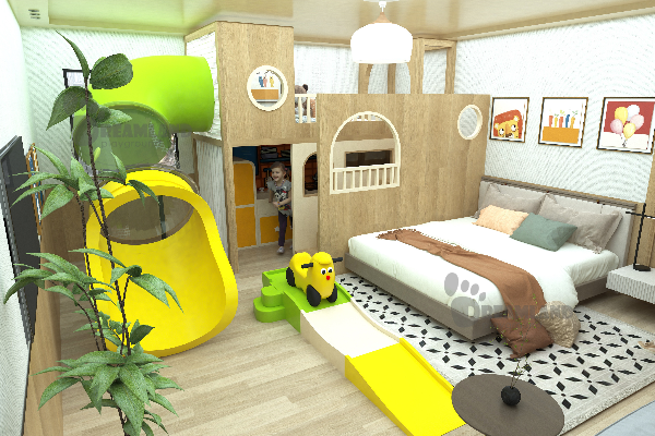 Commercial indoor playground equipment and 3D floor plan layout