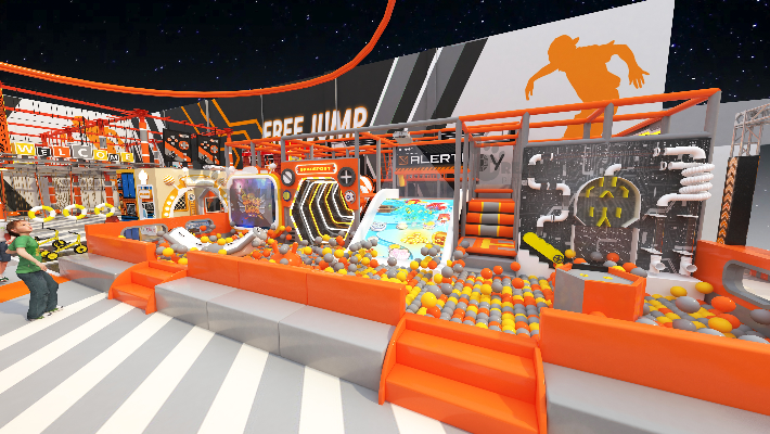Commercial indoor playground equipment structure detail 1