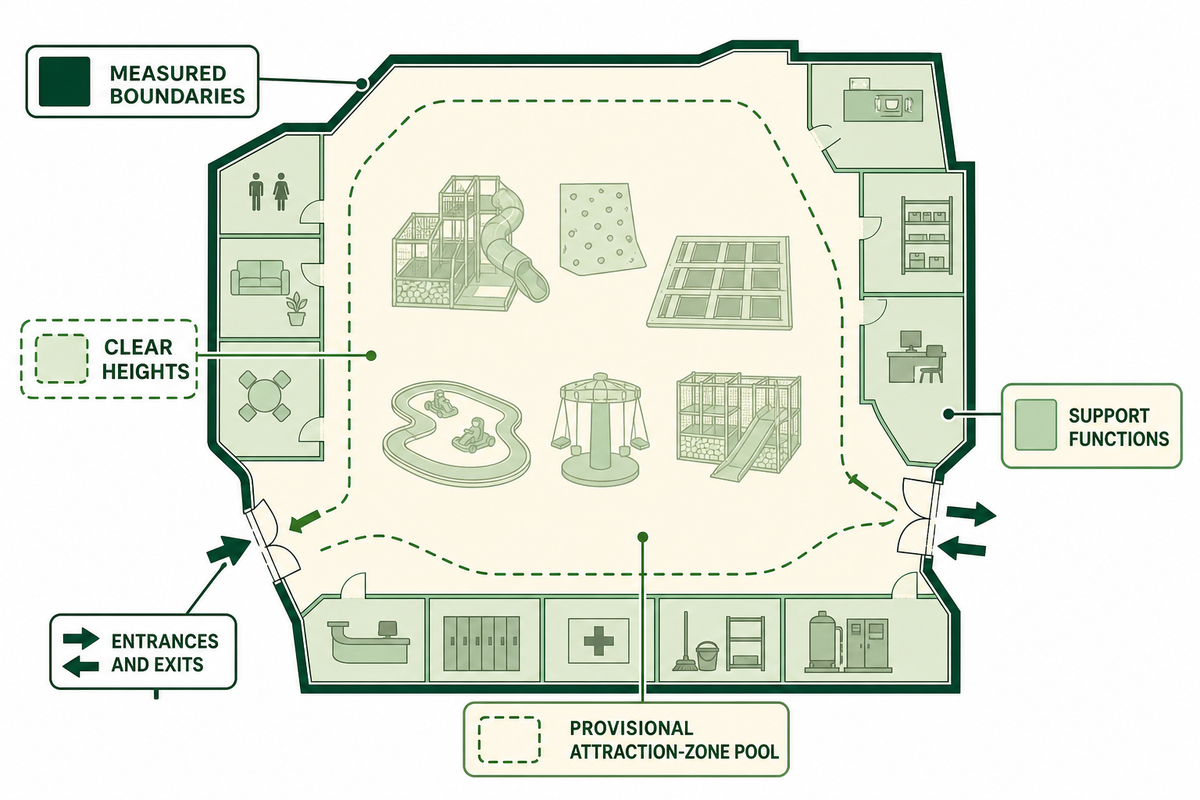 Map the Shell and Calculate Net Usable Area — Dreamland Playground