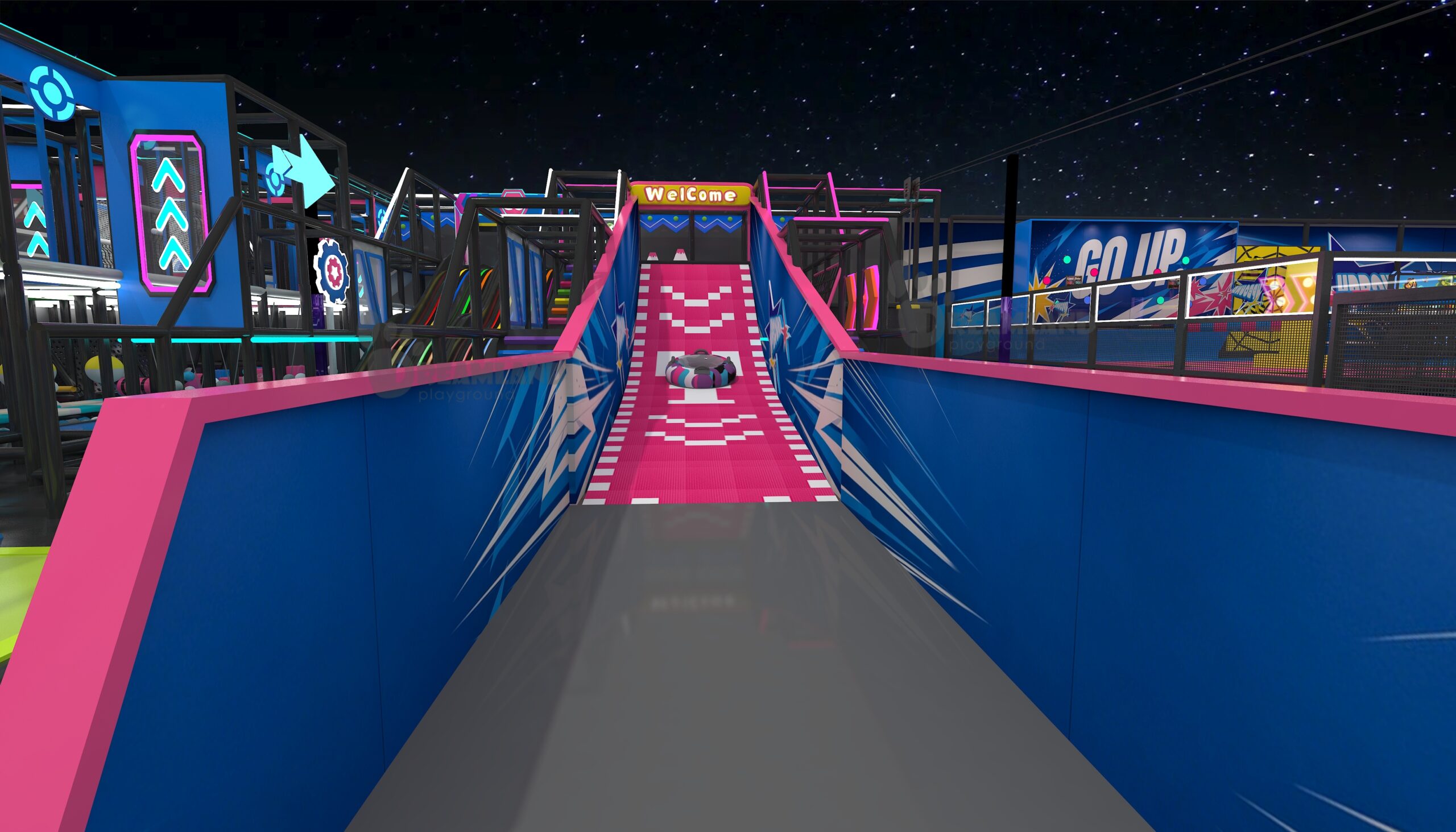 Family entertainment center planning guide concept render