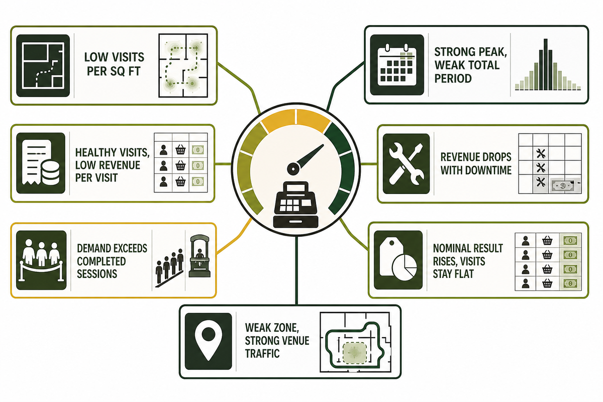 Diagnose a low revenue-density number with the Revenue Density Driver Tree — Dreamland Playground
