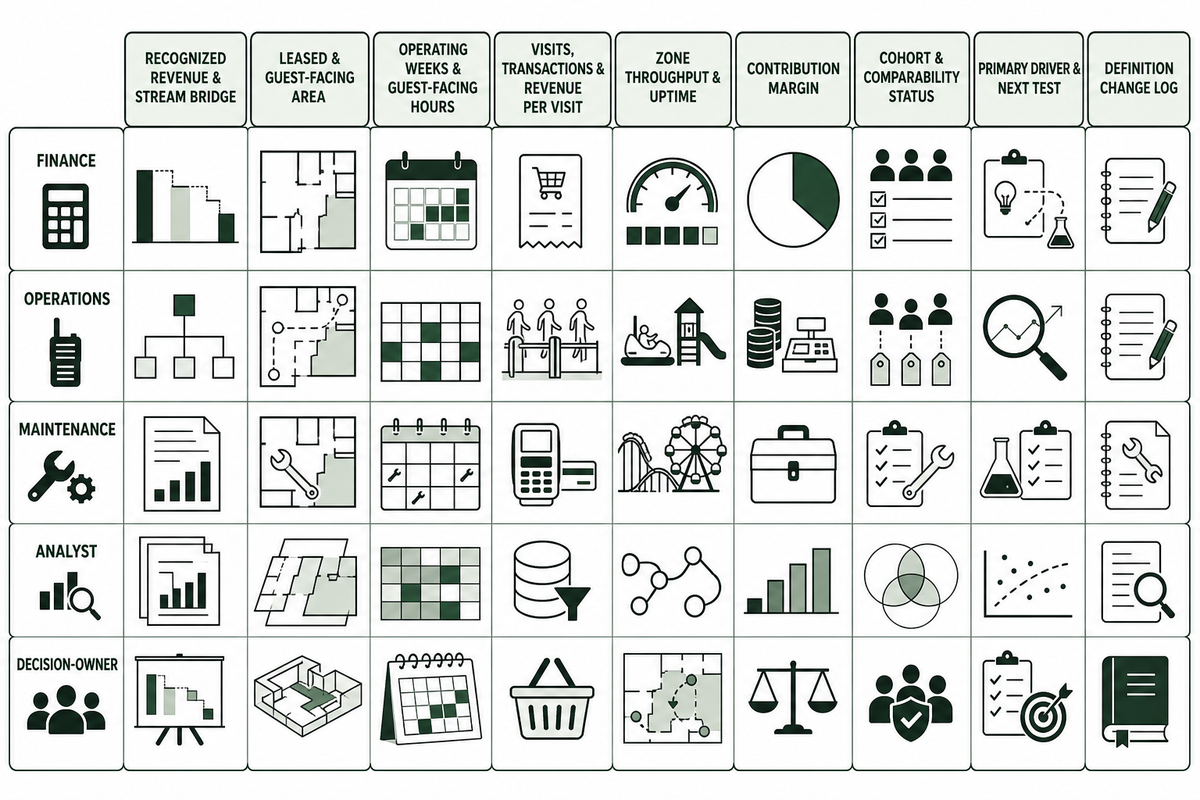 Turn FEC revenue per square foot into a monthly operating scorecard — Dreamland Playground