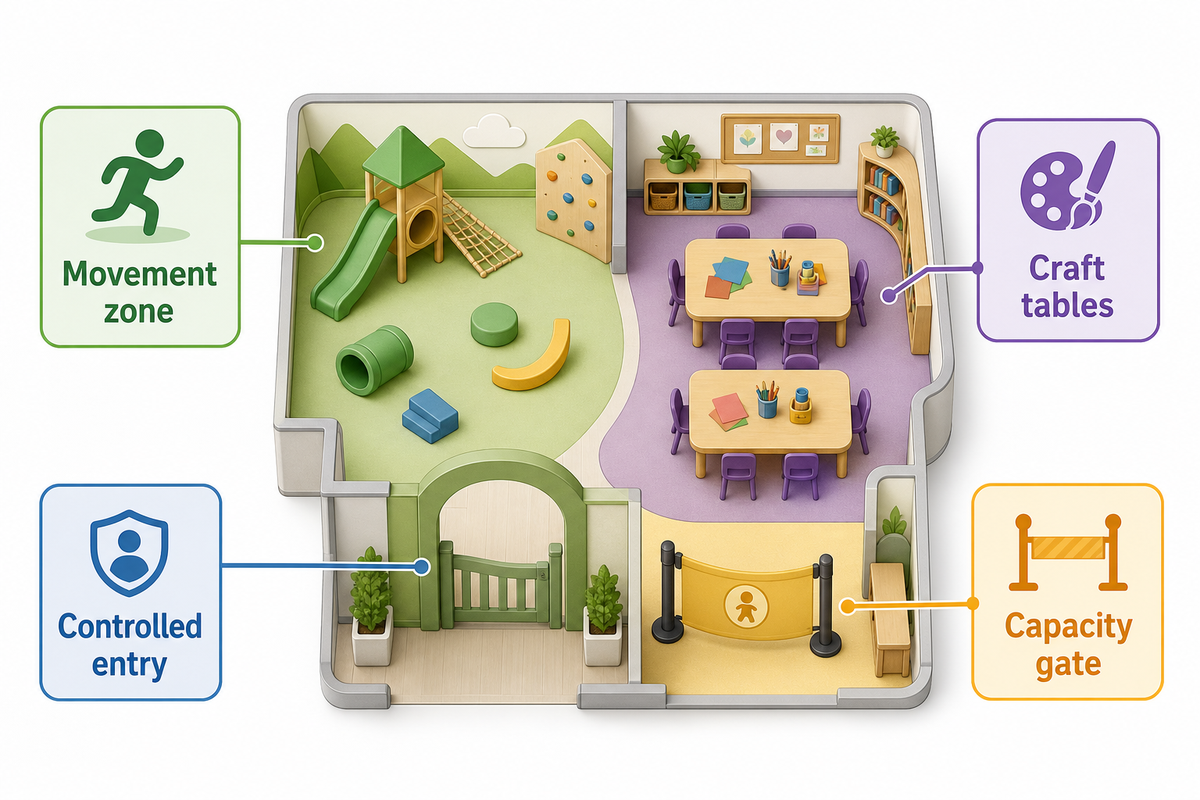 4-star family resort kids club with activity zones