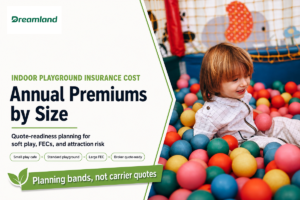 Dreamland insurance planning bands from $3,000 to $30,000+ for indoor playground quote readiness