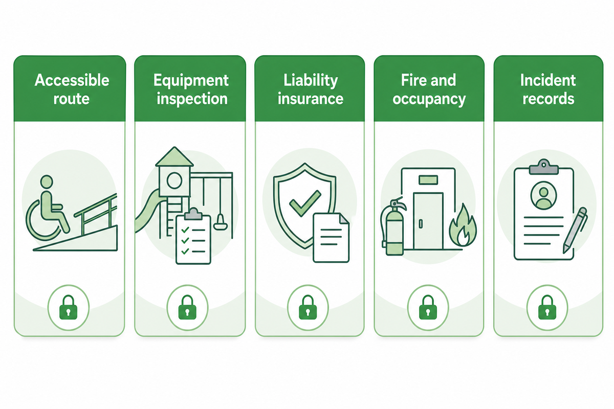 Safety, Accessibility, Insurance, and Inspection Responsibilities — Dreamland Playground