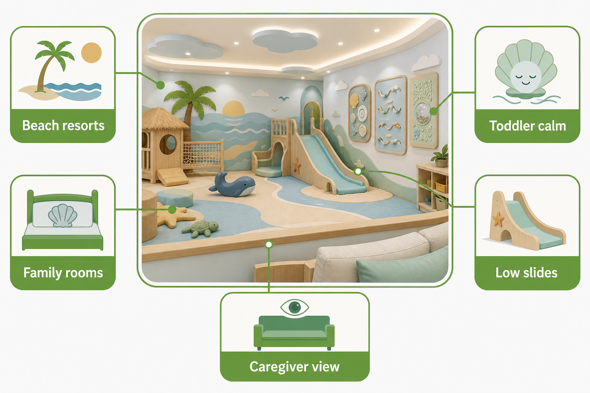 Beach Theme: Calm Movement For Family Resorts — Dreamland Playground