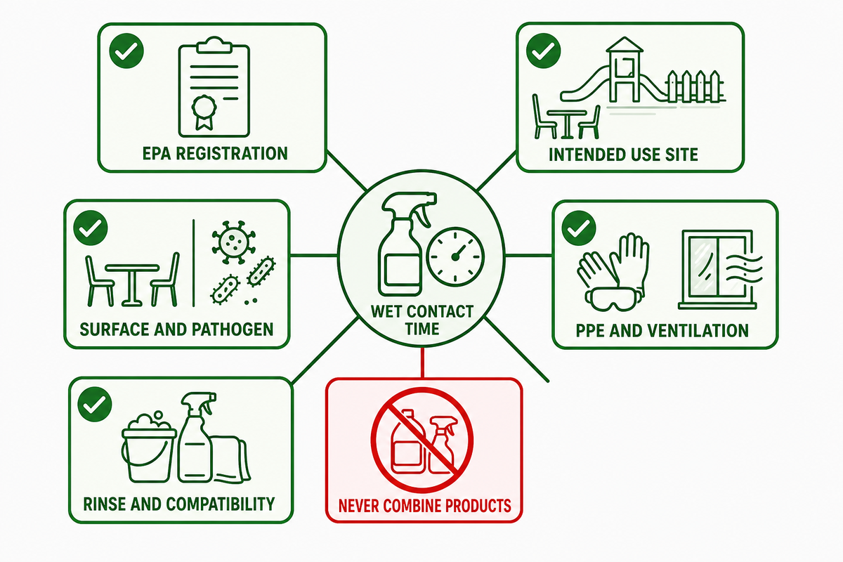 Choose Chemicals by Label and Contact Time — Dreamland Playground
