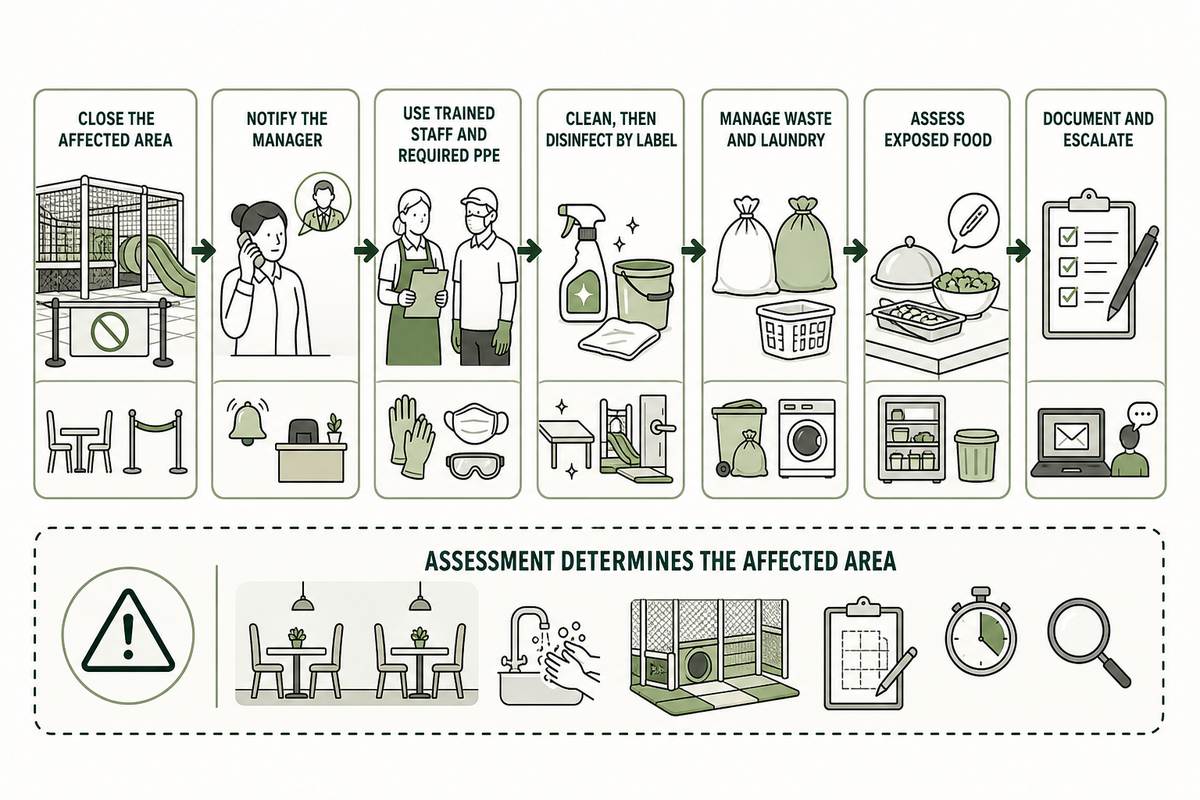 Respond to Vomit, Diarrhea, and Other Body Fluids — Dreamland Playground
