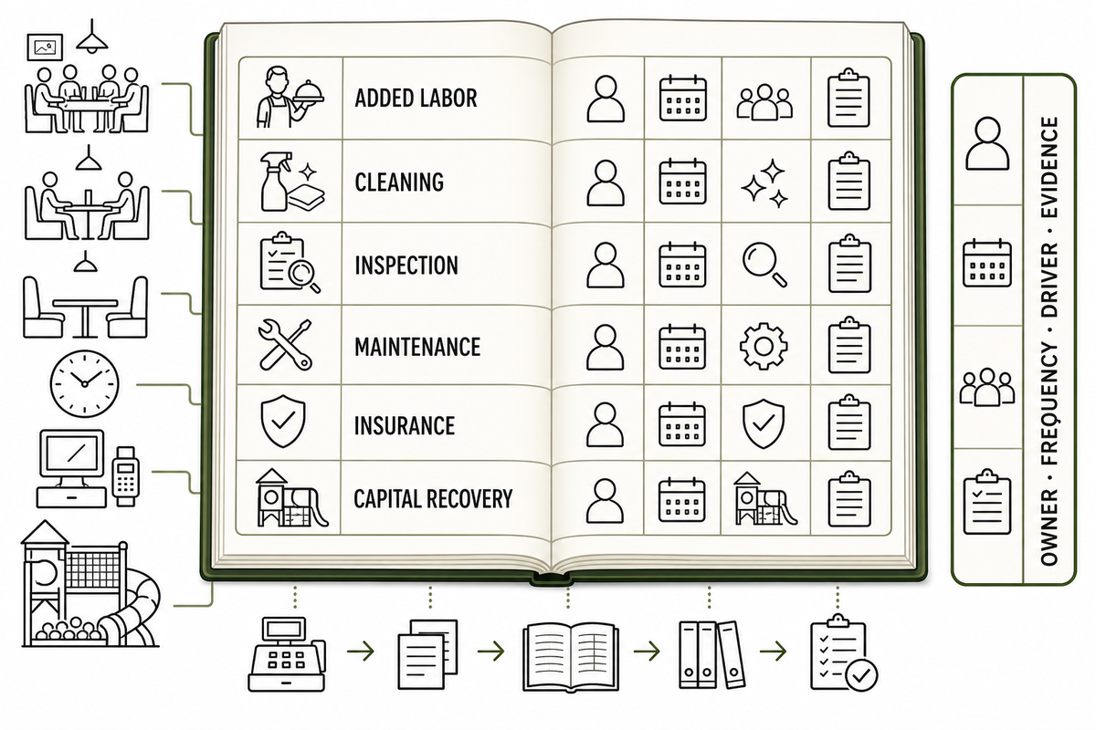 Build a decision-ready incremental cost ledger — Dreamland Playground