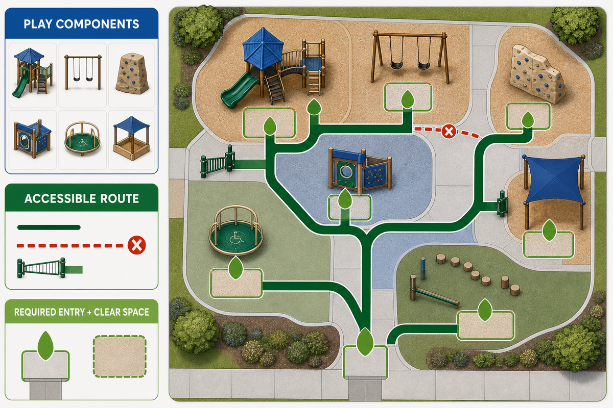 Keep Required Accessible Routes Continuous — Dreamland Playground