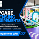 Dreamland Playground play space with a guide to researching daycare licensing requirements and preparing approval evidence.